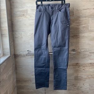 Mens gray cotton/polyester/elastane material pants